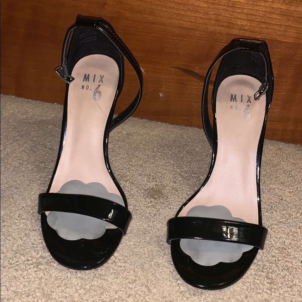 Mix No. 6 Black Strappy Heels